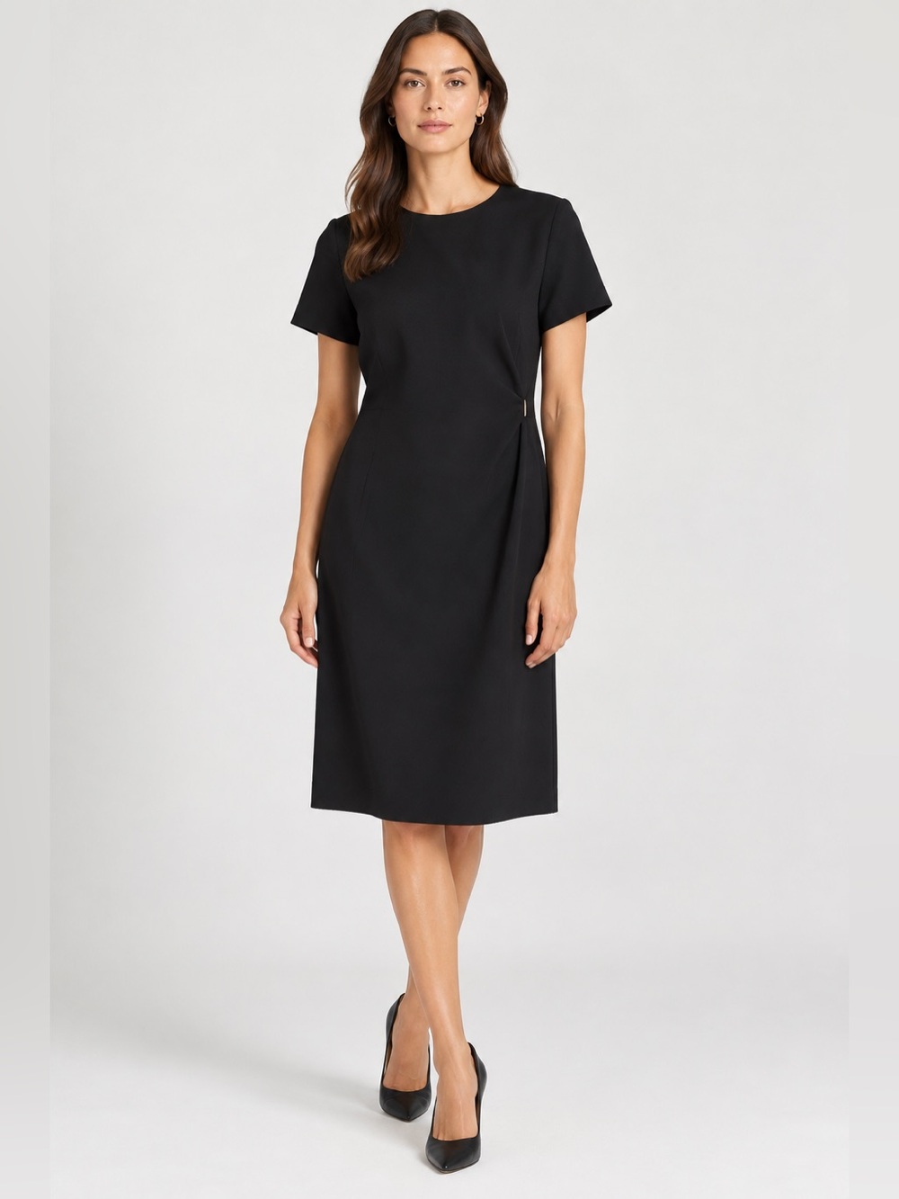 Hugo Boss Black Short Sleeve Sheath Dress | Size 12